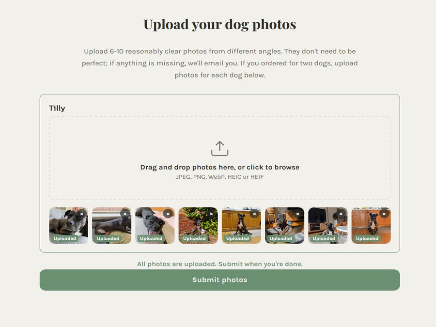 Upload photos